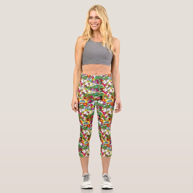 Leggings Capri Dr. Seuss | Grinch Motif Coloré (Recto)