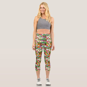 Leggings Capri Dr Seuss   Motif coloré Grinch