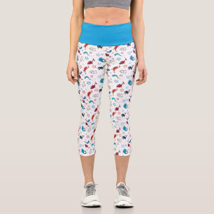 Leggings Capri Dr. Seuss   Un Poisson Deux Poissons Motif Étoile
