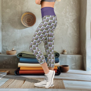 Leggings Capri Dragon Sorcier Celtique Fantastique Violet