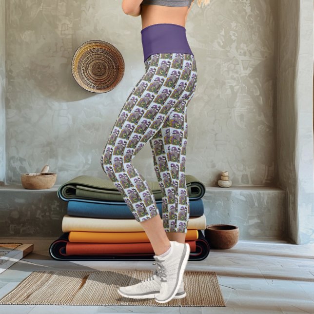 Leggings Capri Dragon Sorcier Celtique Fantastique Violet (Créateur téléchargé)