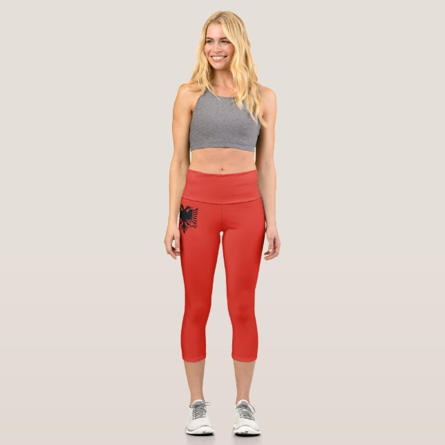 Leggings Capri Drapeau albanais (Recto)