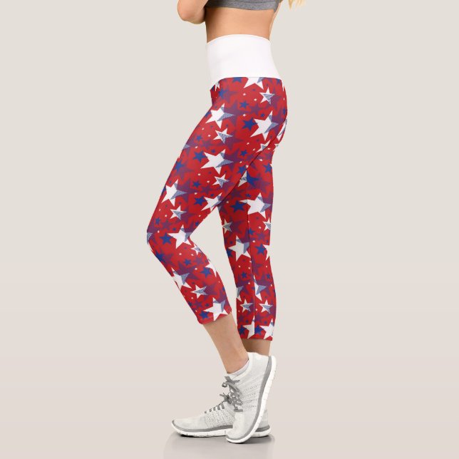 Leggings Capri Drapeau américain (Gauche)