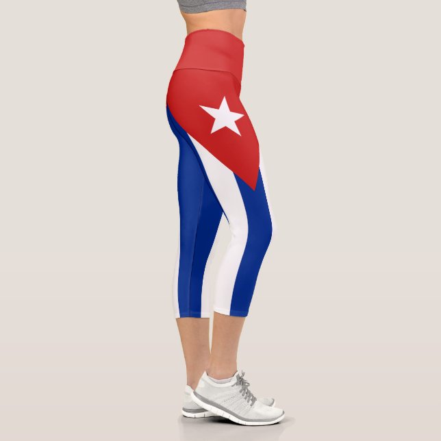 Leggings Capri Drapeau Cuba (Droite)