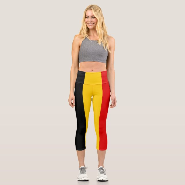 Leggings Capri Drapeau de Belgique (Recto)
