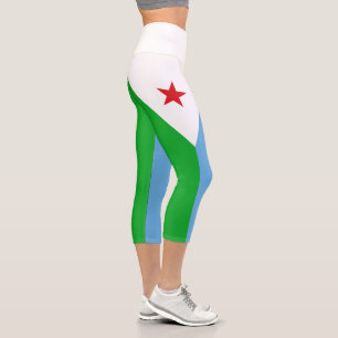 Leggings Capri Drapeau de Djibouti