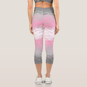Leggings Capri Drapeau de fierté demifille abstrait granuleux bru