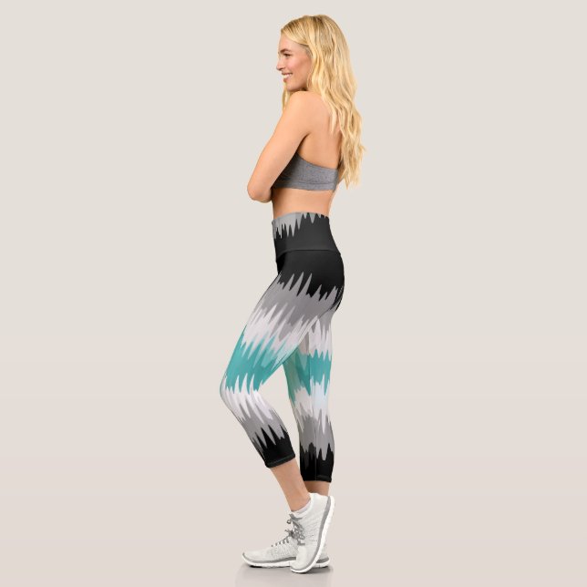 Leggings Capri Drapeau de fierté Libramasculin Bohème Funky Ondul (Gauche)