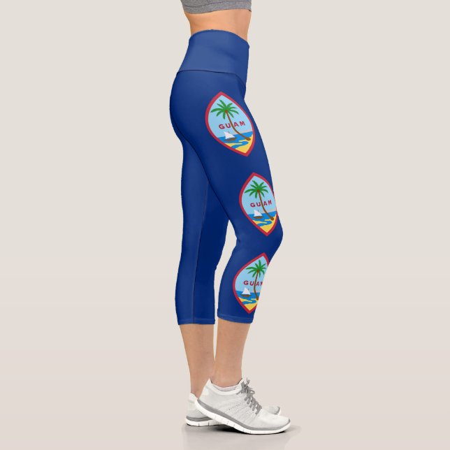 Leggings Capri Drapeau de Guam (Droite)