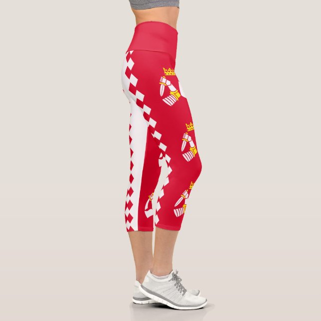 Leggings Capri Drapeau de la Carélie du Nord (Droite)