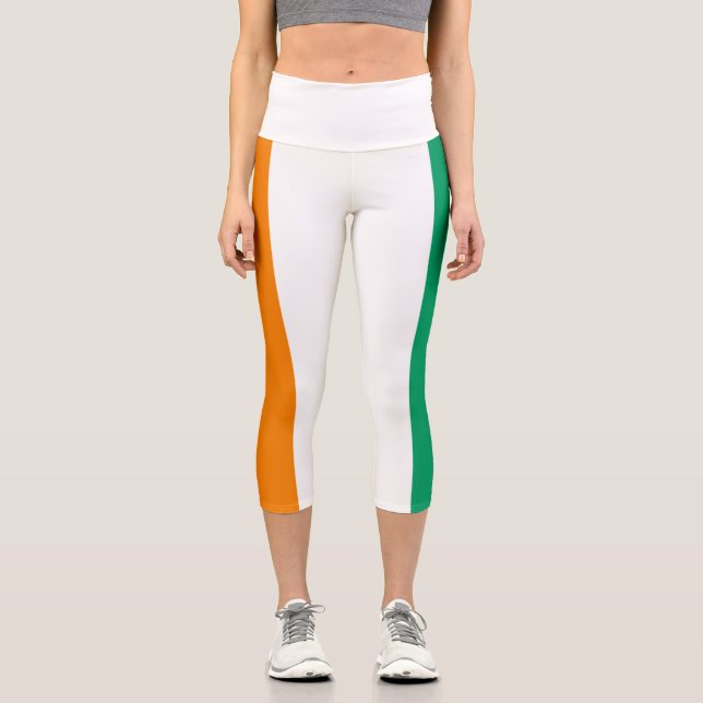Leggings Capri Drapeau de la Côte d'Ivoire (Recto)