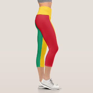 Leggings Capri Drapeau de la Guinée