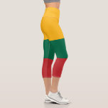 Leggings Capri Drapeau de la Lituanie<br><div class="desc">Drapeau patriotique de la Lituanie.</div>