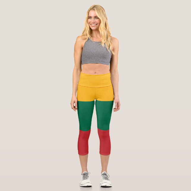 Leggings Capri Drapeau de la Lituanie (Recto)