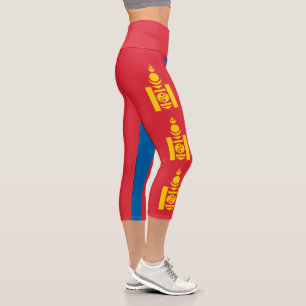 Leggings Capri Drapeau de la Mongolie
