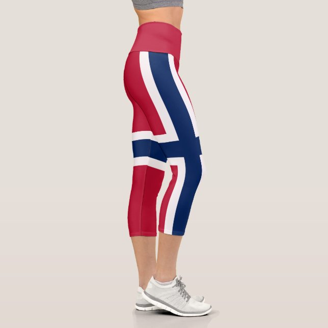 Leggings Capri Drapeau de la Norvège (Droite)