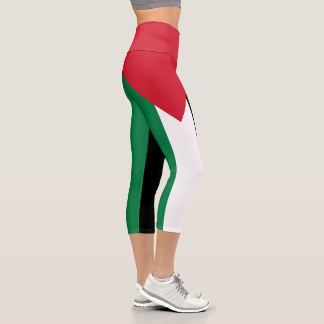 Leggings Capri Drapeau de la Palestine (Droite)