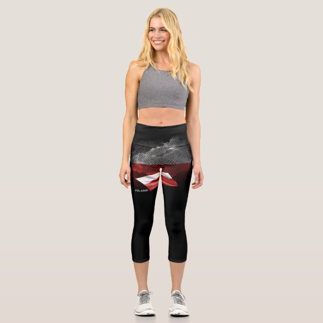 Leggings Capri Drapeau de la Pologne (Recto)
