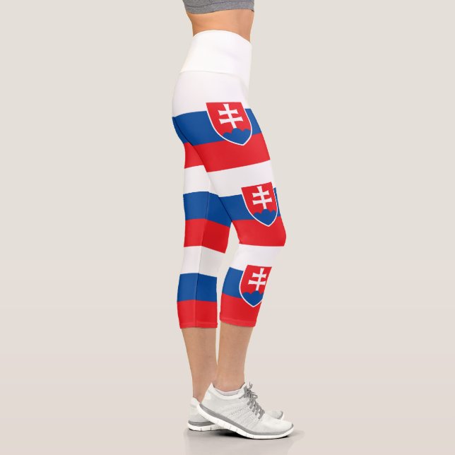 Leggings Capri Drapeau de la Slovaquie (Droite)