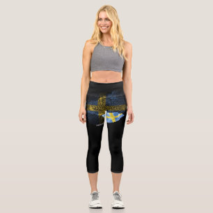 Leggings Capri Drapeau de la Suède