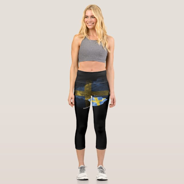 Leggings Capri Drapeau de la Suède (Recto)