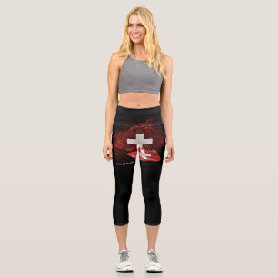 Leggings Capri drapeau de la Suisse