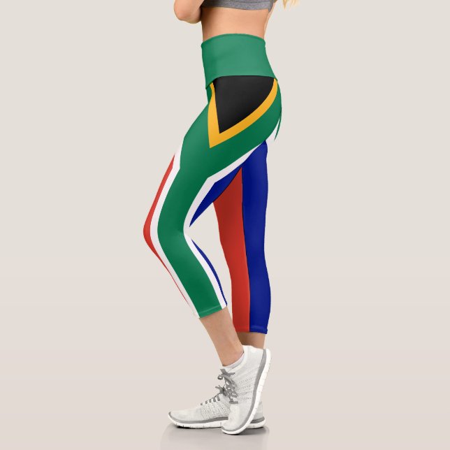 Leggings Capri Drapeau de l'Afrique du Sud (Gauche)