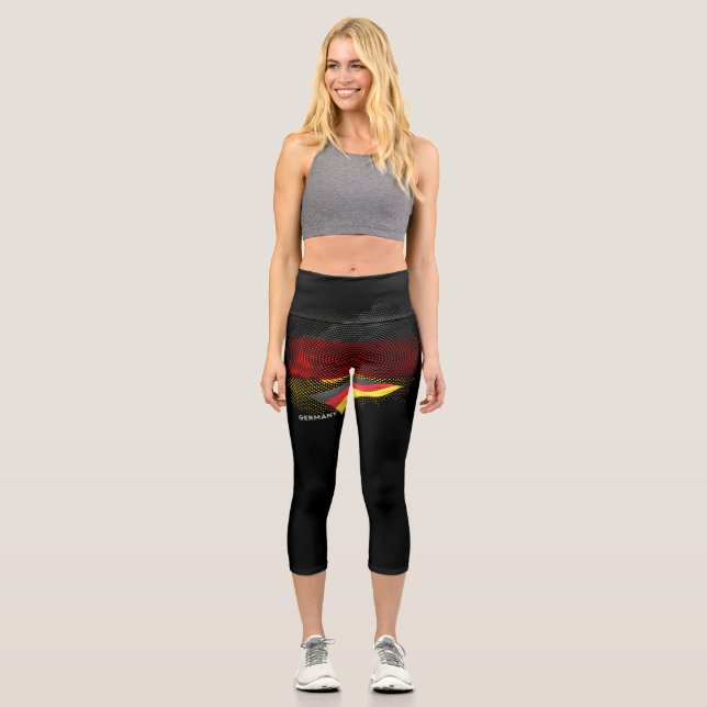 Leggings Capri Drapeau de l'Allemagne (Recto)