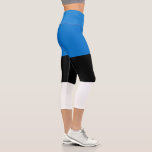 Leggings Capri Drapeau de l'Estonie<br><div class="desc">Drapeau patriotique de l'Estonie.</div>