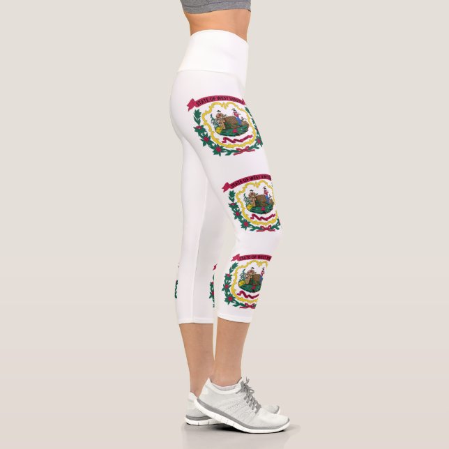 Leggings Capri Drapeau de l'État de Virginie-Occidentale (Droite)