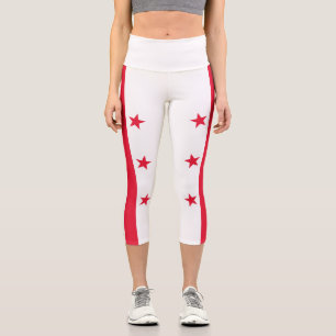 Leggings Capri Drapeau de l'État de Washington DC