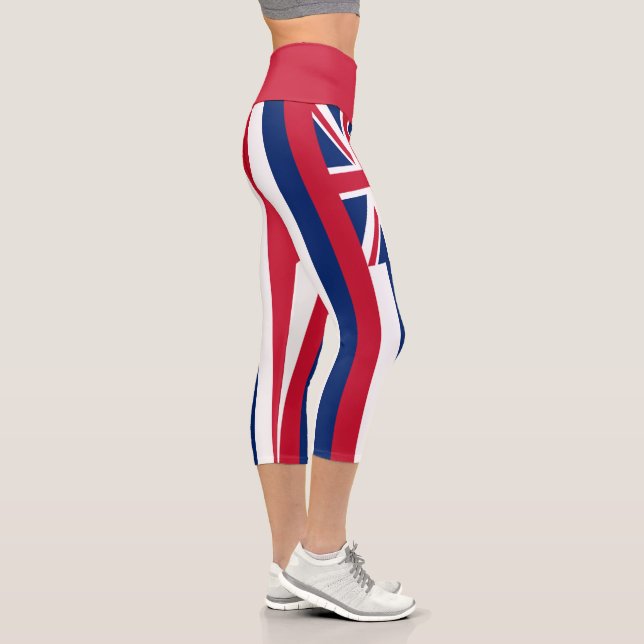 Leggings Capri Drapeau de l'État d'Hawaii (Droite)