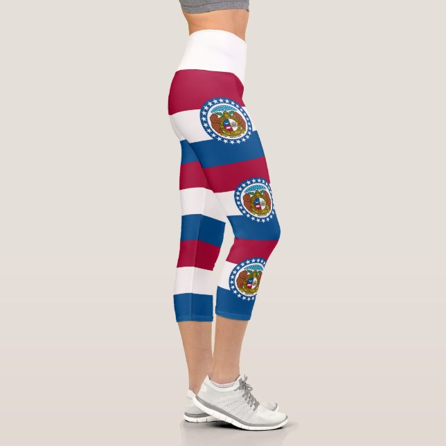 Leggings Capri Drapeau de l'État du Missouri (Droite)