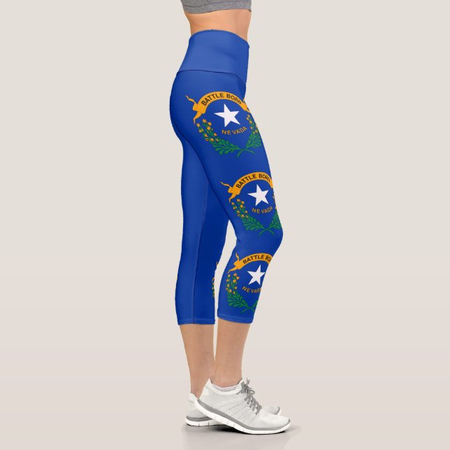Leggings Capri Drapeau de l'État du Nevada (Droite)