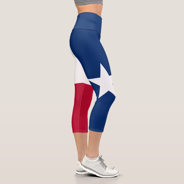 Leggings Capri Drapeau de l'État du Texas (Droite)