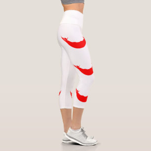 Leggings Capri Drapeau de l'île de Pâques