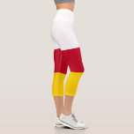 Leggings Capri Drapeau de l'Ossétie du Nord<br><div class="desc">Drapeau patriotique de l'Ossétie du Nord Alanie.</div>
