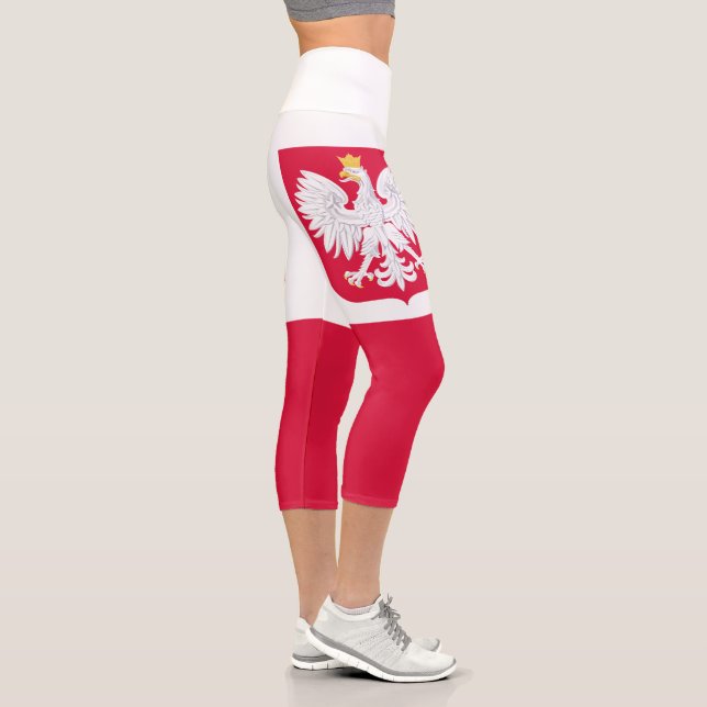 Leggings Capri Drapeau de Pologne (Droite)
