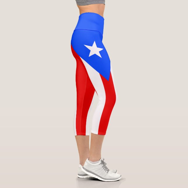 Leggings Capri Drapeau de Porto Rico (Droite)