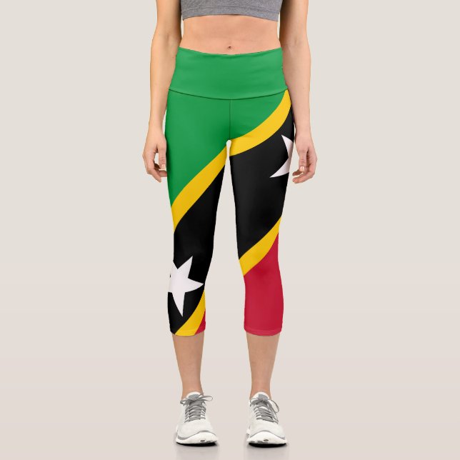 Leggings Capri Drapeau de Saint-Christophe-et-Niévès (Recto)