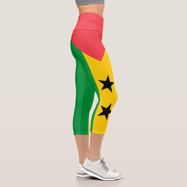 Leggings Capri Drapeau de Sao Tomé-et-Principe (Droite)