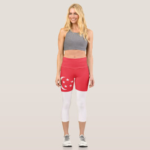 Leggings Capri Drapeau de Singapour