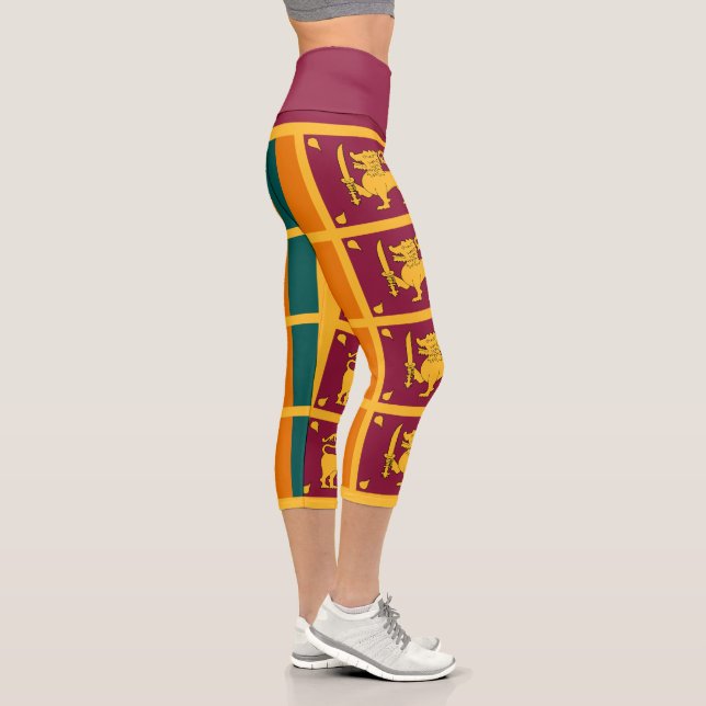 Leggings Capri Drapeau de Sri Lanka (Droite)