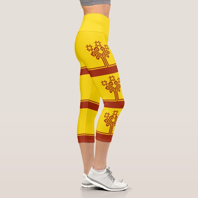 Leggings Capri Drapeau de Tchouvachie (Droite)