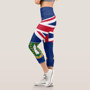 Leggings Capri Drapeau des îles Vierges britanniques