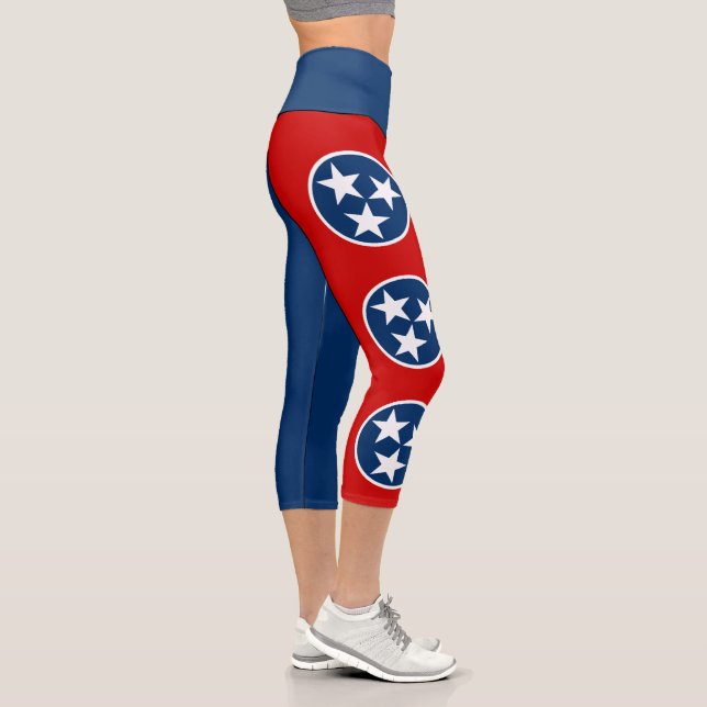 Leggings Capri Drapeau d'état du Tennessee (Droite)