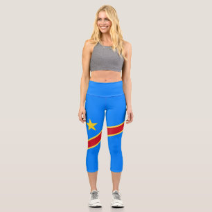 Leggings Capri Drapeau du Congo