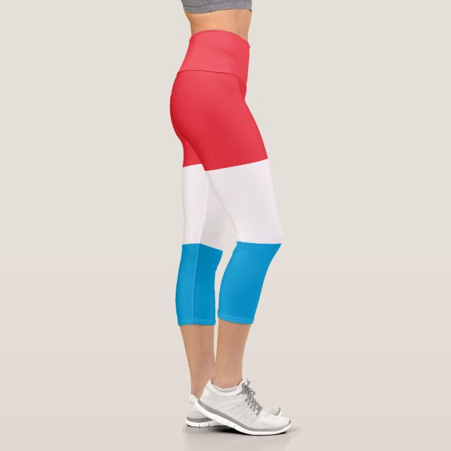 Leggings Capri Drapeau du Luxembourg (Droite)
