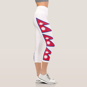 Leggings Capri Drapeau du Népal