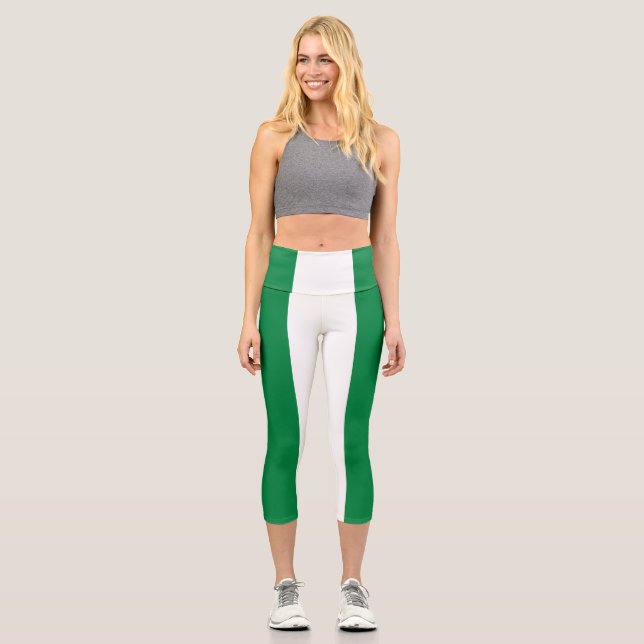 Leggings Capri Drapeau du Nigeria (Recto)